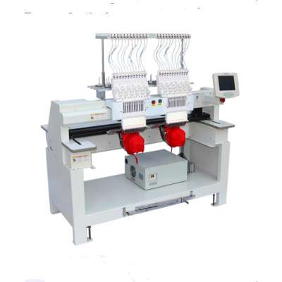 Docuble head P Flat Embroidery, C Garment 2 head Embroider T Cap Embroidery machine